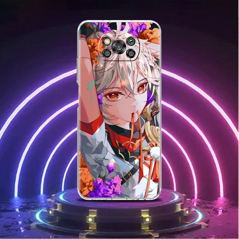 

Прозрачный мягкий чехол для Xiaomi Mi Poco X3 NFC M3 F3 12 11 Lite 11T 10T X3 Pro Note 10 9T F1, чехол для телефона Genshin Impact Raiden Xiaomi Mi 9T