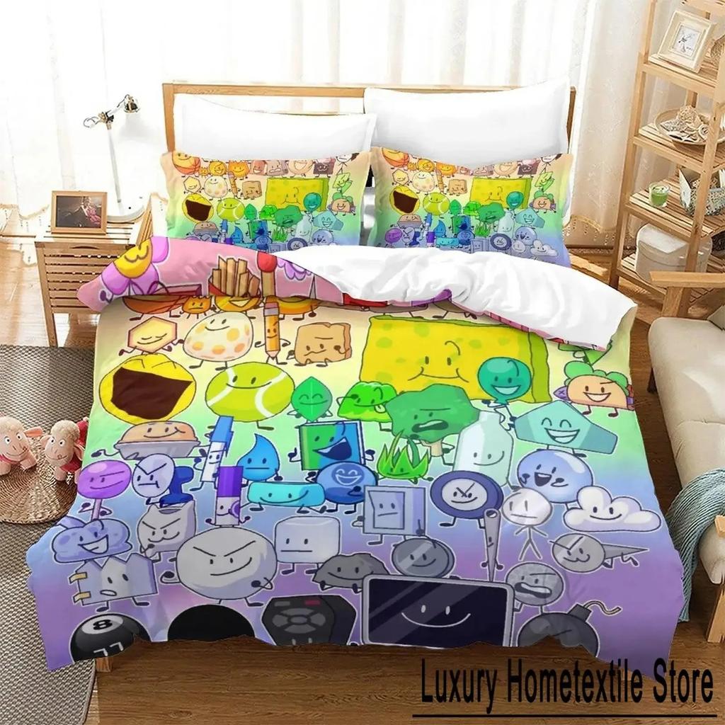 Noul set de lenjerie de pat Jacknjellify Set de pat dublu complet Queen King Size Adult Copii Dormitor Husă de pat Set cearșaf de pat Anime 3D