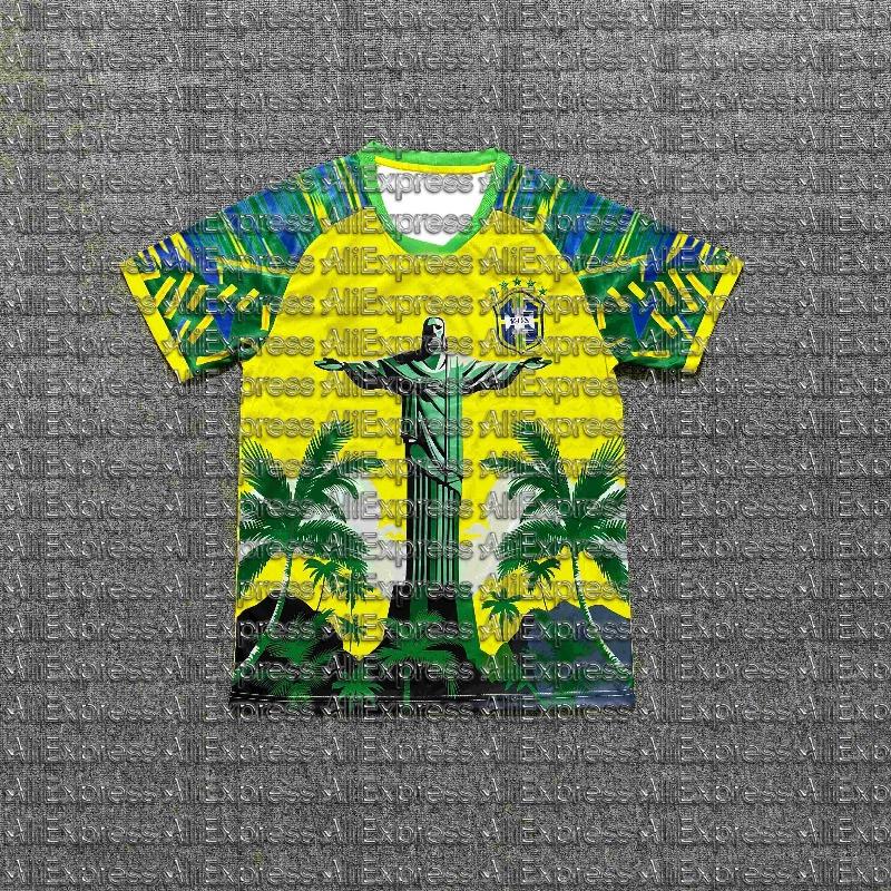 2026 Hot Selling Brazil Daily Sports Football Suit Special Edition Adult and Children s Leisure Quick Drying Sports T-shirt S
