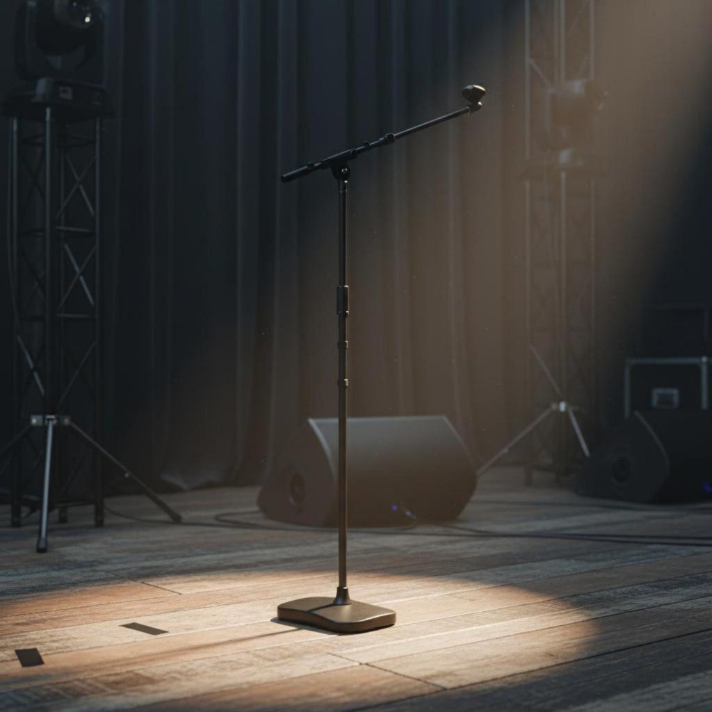 Floor Audio Capture Device Stand 360° Rotation Round Base