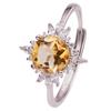Natural Color Treasure Ring Women'S S925 Sterling Silver Inlaid Amethyst Topa Garnet New Source