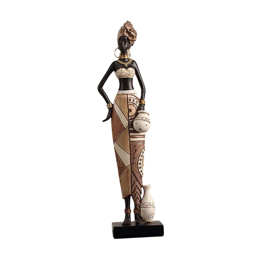 African Women Statue Shelf Living Room Housewarming African Art Sculpture