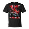 Dino Trex Boys Toddler Heart Warrior Heart Disease Awareness T-Shirt