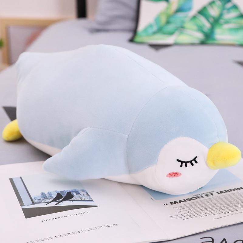 Lie Down Penguin Throw Pillow Doll Down Cotton Girl Lazy Bed Holding Sleeping Doll Super Soft Plush Toy