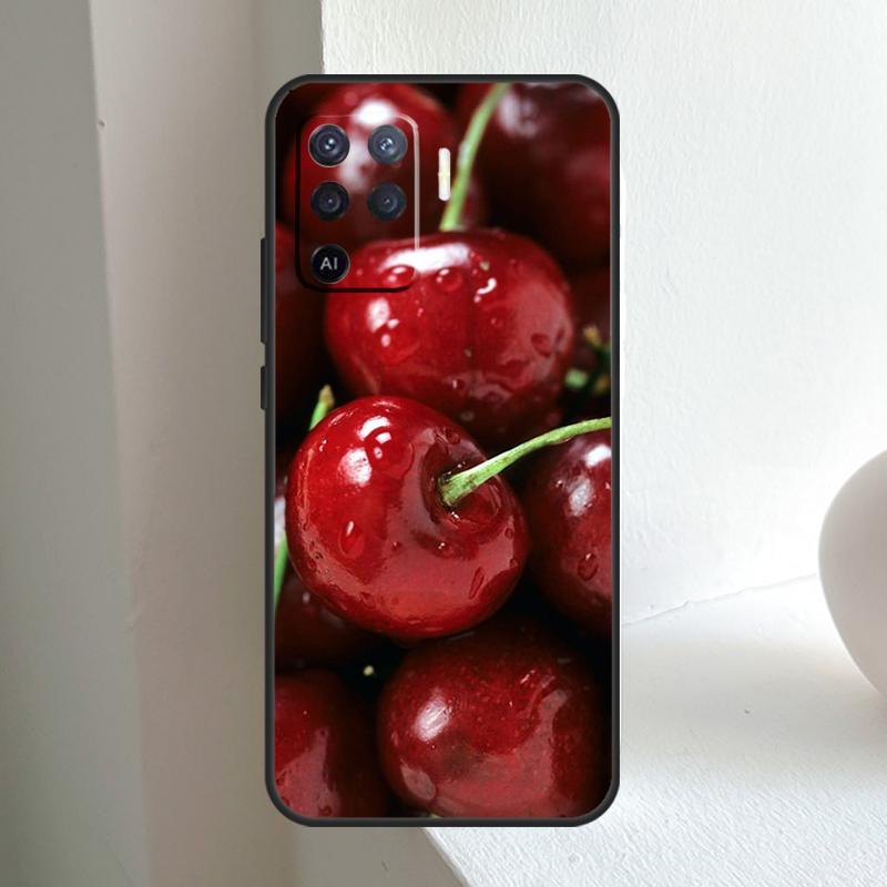 Food Fruit Red Cherry For OPPO A78 A98 A18 A38 A58 A5 A6 Pro A15 A17 A57 A16 A76 A96 A54 A74 A94 A40 A60 A80 Case