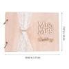 1Pcs 10 Pages Guest Book for Wedding Party Rustic Wooden Message Book Keepsake Album for Bridal Shower Engagement Ceremony Gift