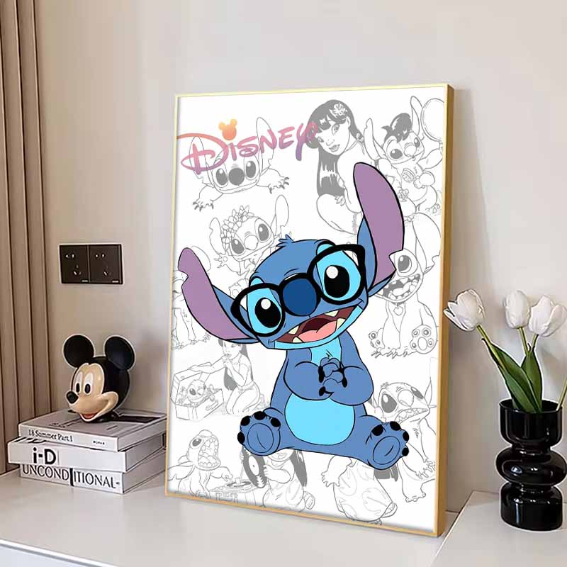 Disney Diamant Malerei Stichlinienkunst Sammlung Beruhigende Illustrationen Cartoon Diamant Malerei Voller Diamant Kreuzstich Handwerk DIY Geschenk Heimdekoration