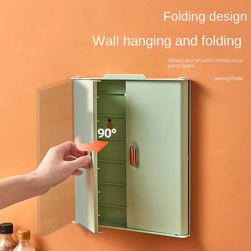 Flerlagers Diskställ Kökmonterat Hot Pot Grönsaksredskap Matlagningsfat Bricka Hushållsvägg Disk Kök Organiserare