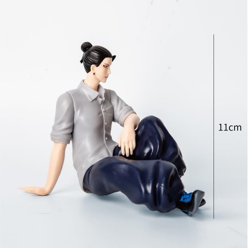 FiguresJujutsu Kaisen Satoru Gojo Geto Suguru Sitting Gift Look Up Sitting Posture Toji Figures PVC Anime Model Collection Toys