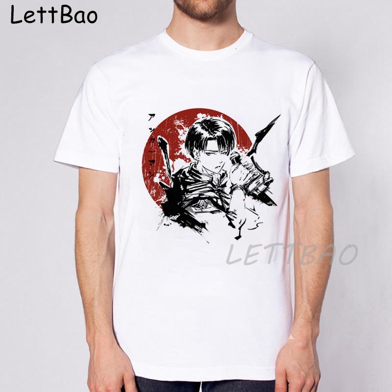 Fashion Japanese Anime Attack On Titan T Shirt Men Funny Cartoon Cool T Shirt Summer Casual