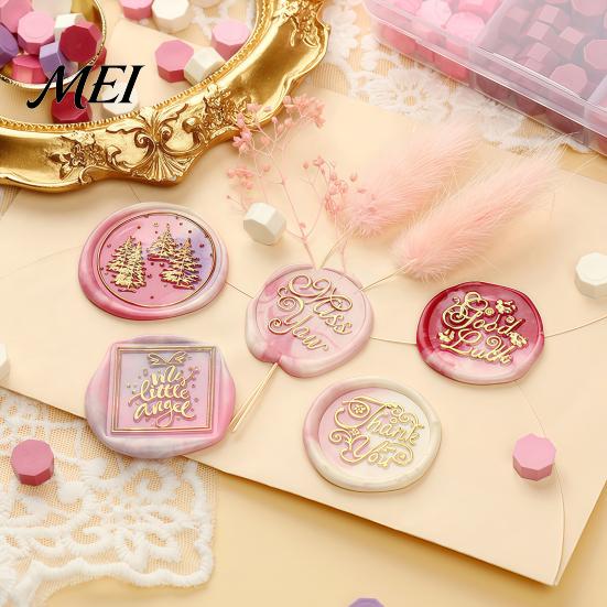 Wax Seal Kit Kit, with Sealing Beads Spoon And Candles, Stationery Decoration DIY Stamp for Wedding Invitations Envelopes Crafting Accessories