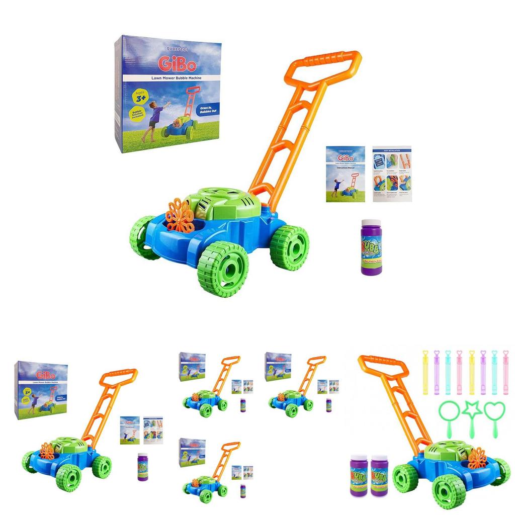 Childrens Electric Bubble Blowing Toy Push Cart Colorful Design For Sensory Engagement