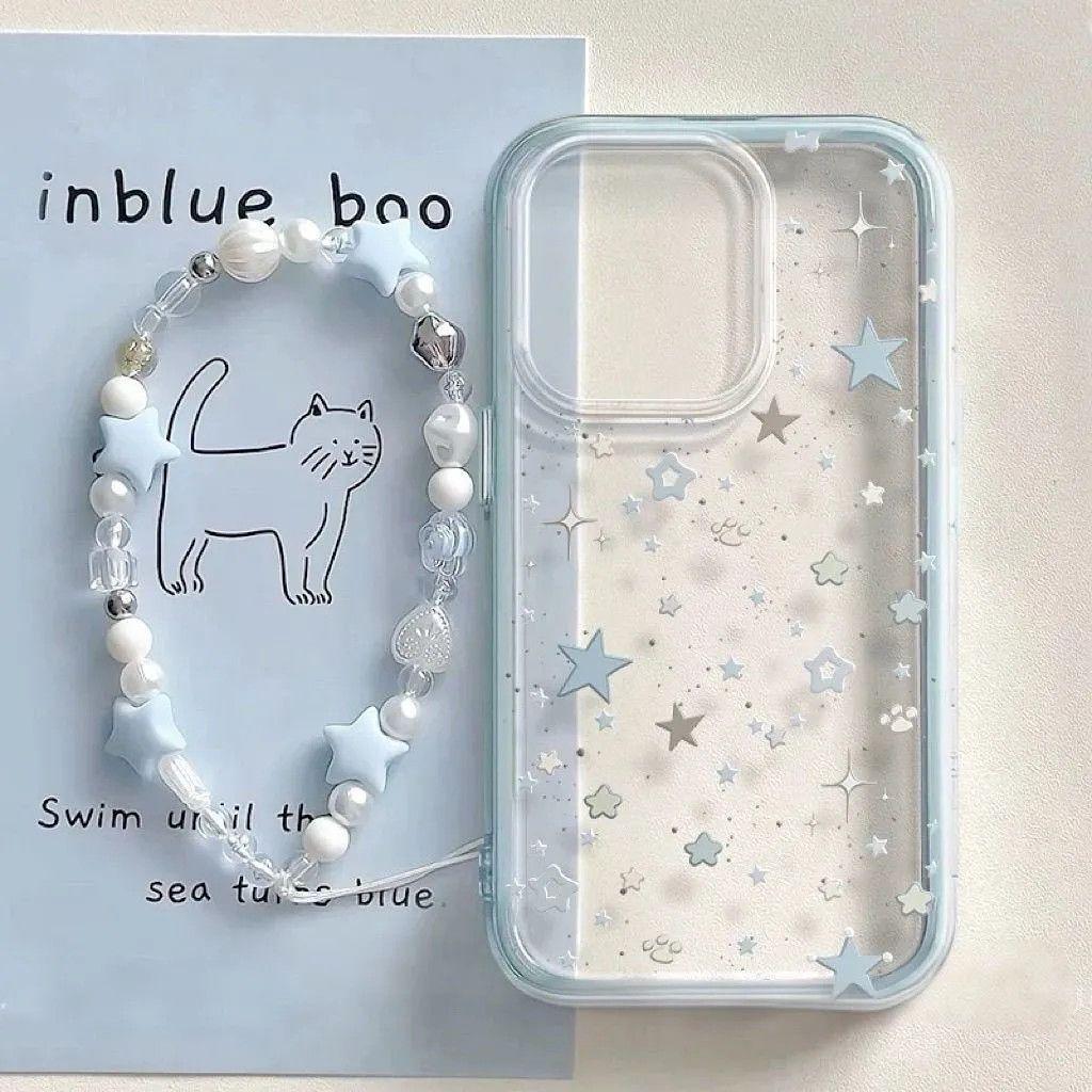 Star Ink Dot Cat Claw Is Suitable for Apple Iphone17promax Mobile Phone Case 16/15p Cute Three-in-one Border