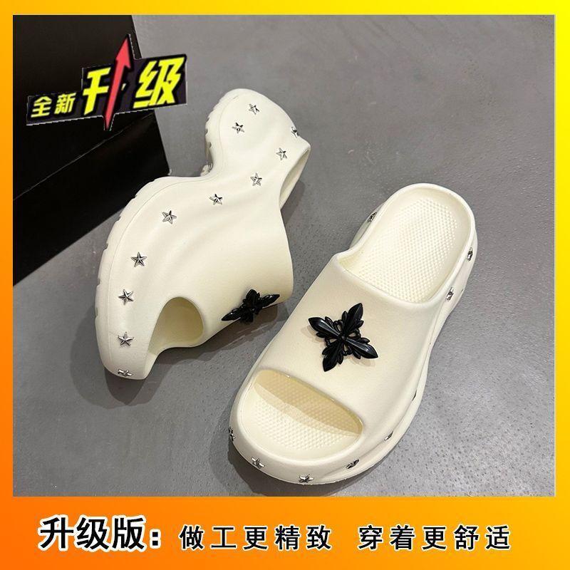 Thick-soled Height-increasing Cool Slippers for Women To Wear 2025 Summer and Autumn New Models, Stepping On Shit, Hole Shoes, Shorty Le Beach One-wo