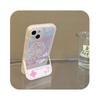 Niewidoczny Uchwyt Stojak Etui Na iPhone 11 Etui iPhone 13 14 12 Pro Max XR X XS Max 7 8 Plus 6S SE Kolorowe Kreskówkowe Kwiatowe Pokrowiec