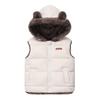 Gilet Imbottito in Cotone con Cappuccio per Bambini, Autunno/Inverno 2026 Unisex Caldo con Interno in Pile per Bambini.