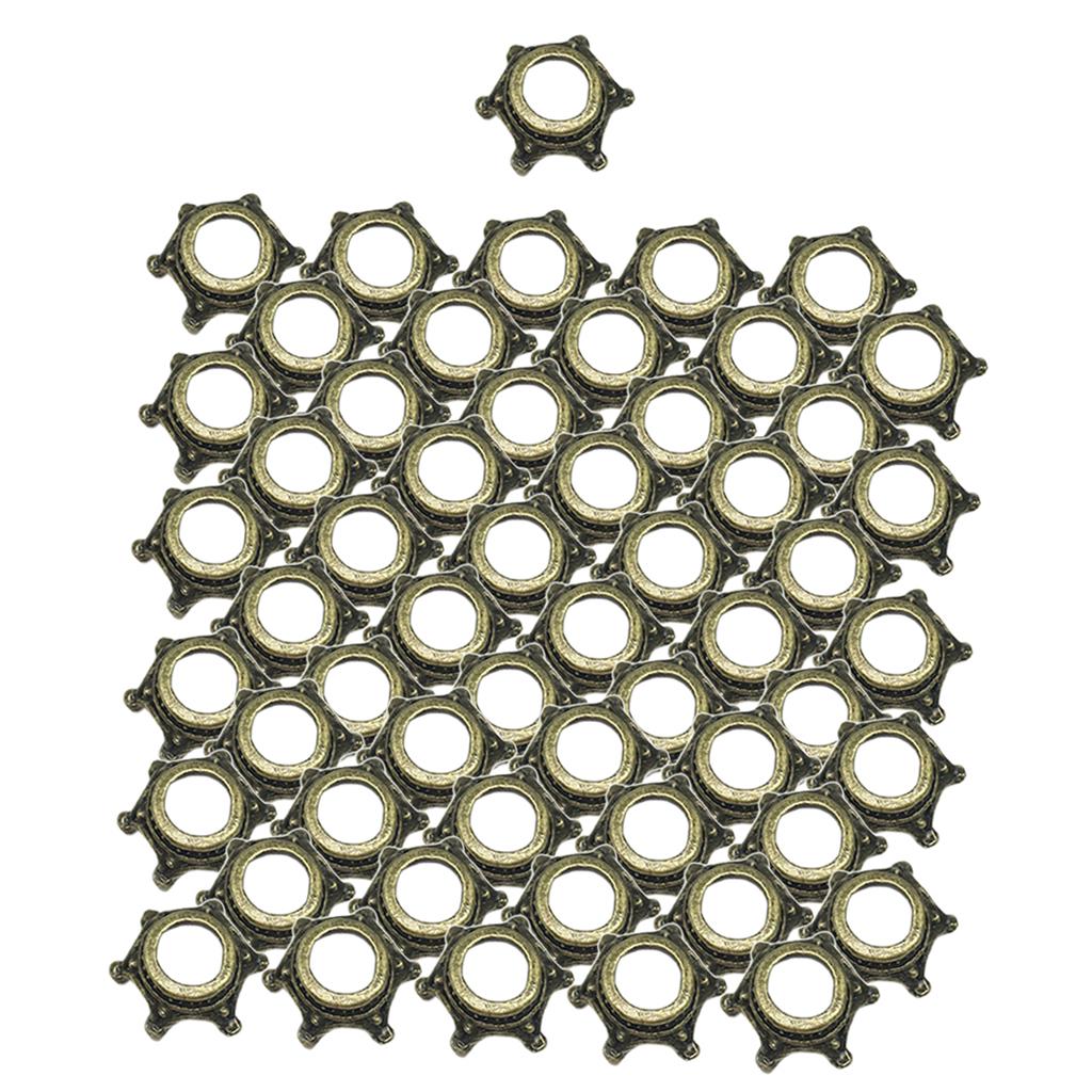 50pcs Crown Charms Beads for Jewelry Making Necklace Earrings Antique Bronze