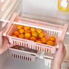 Fridge Drawer Organizer, Stretchable Fridge Shelf Holder Storage Box, Pull-Out Refrigerator Storage Box Holder Food Organizer, Container For Food