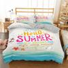 Seaside Beach 3D Duvet Cover Bedding Set Comforter Linen Pillowcases Quilt Cover Home Decor Single Double Twin King Queen