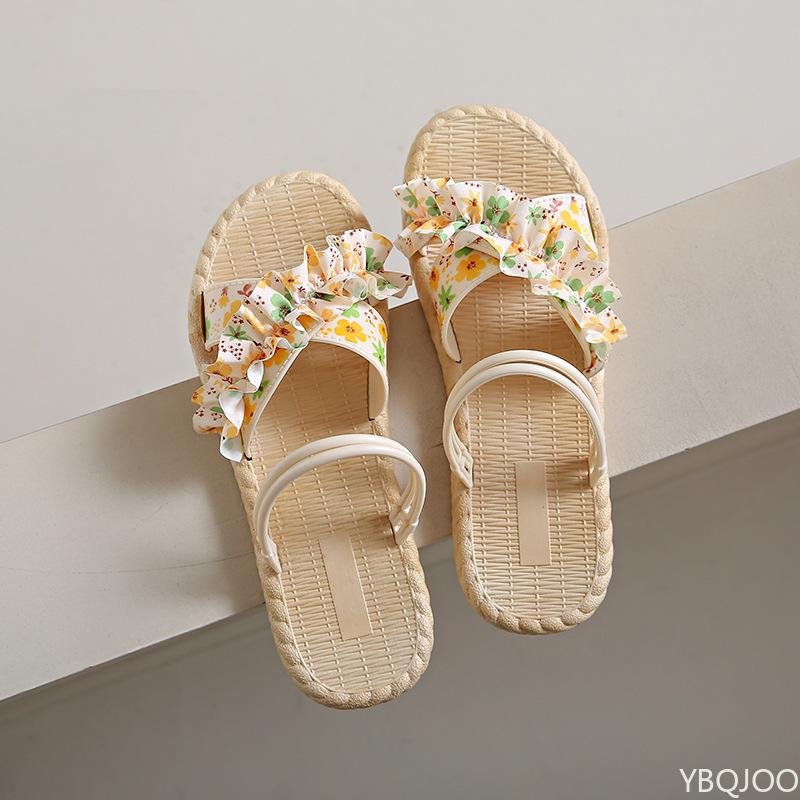 Fashion 2025 New Broken Floral Slippers Women Summer Outdoor Versatile Flats Ladies Non Slip Comfort Sandals Fashion Beach Shoes Zapatos