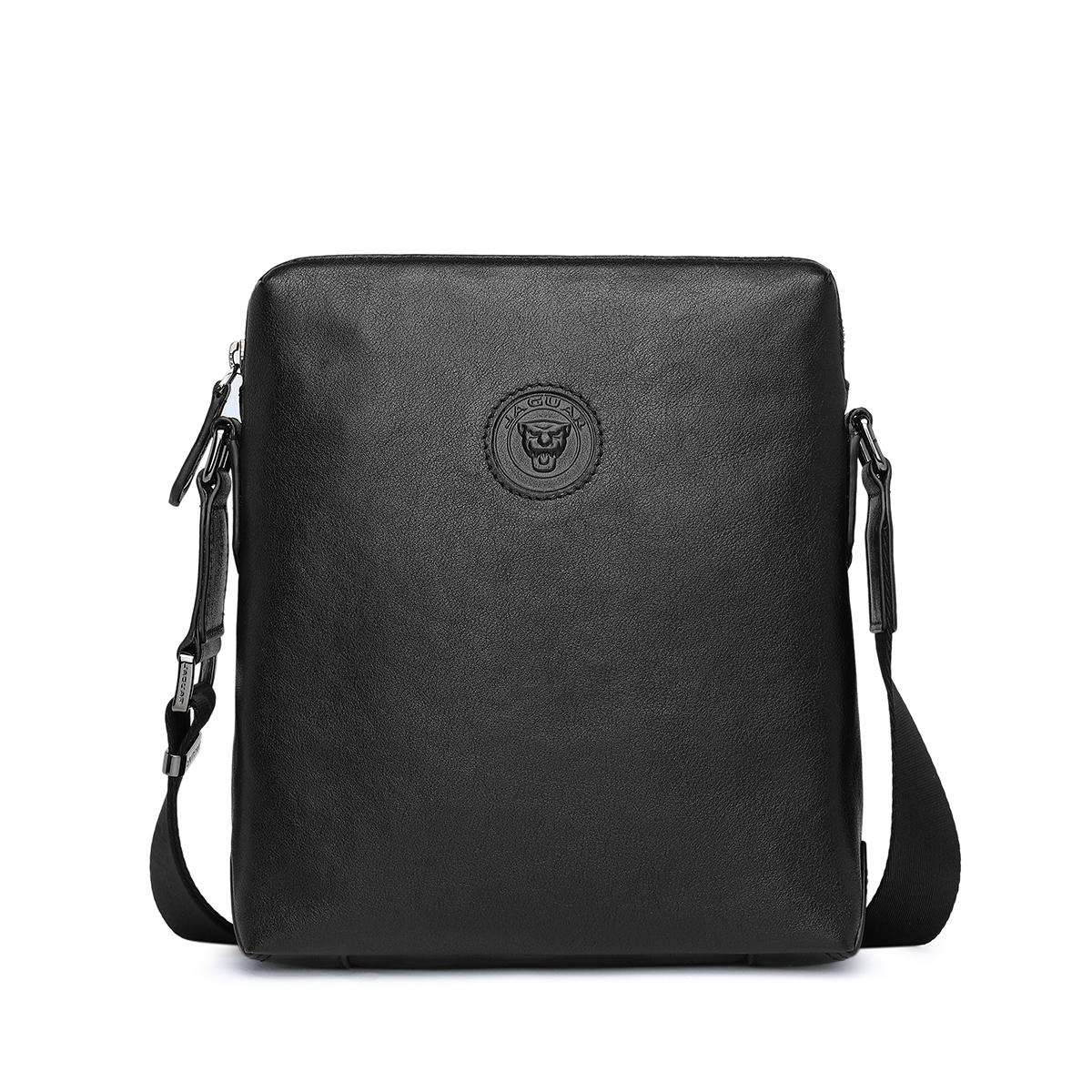 

Новая сумка через плечо JAGUAR из натуральной кожи, из коровьей кожи высшего сорта, мужская, черная JM1201261101 22.1*7.6*24.1CM