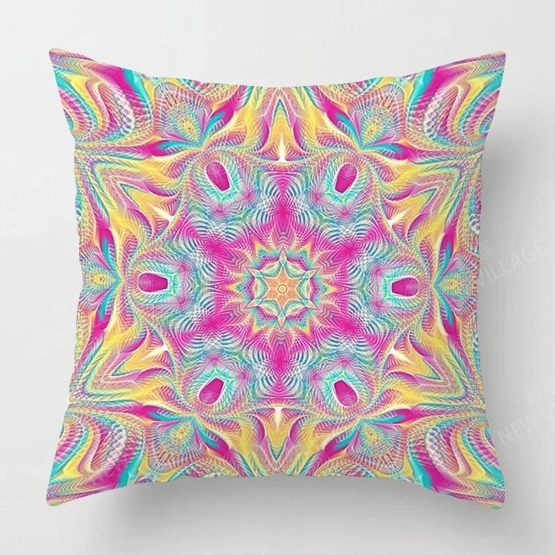 Fall Home Decor Autumn Living Room Throw Pillow Cover Sofa Boho Cushion Cover Mandala 45x45cm 45*45 50x50 60x60cm 40*40 40x40cm
