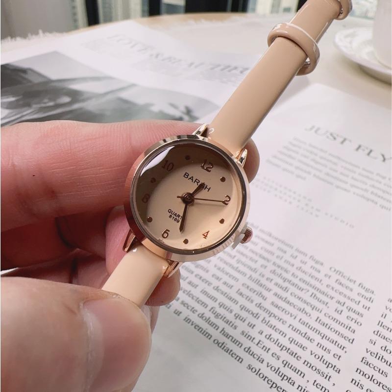 2025 Quartz Watch Women PU Leather Thin Strap Wristwatch Ladies Watches Solid Color Fashion Women Gift Watch Relojes Para Mujer
