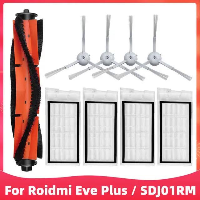 För Roidmi EVE Plus SDJ01RM Robotdammsugare Tillbehör Rullande Huvudborste Sidoborste Filter Mopp Dammbehållare Reservdelar