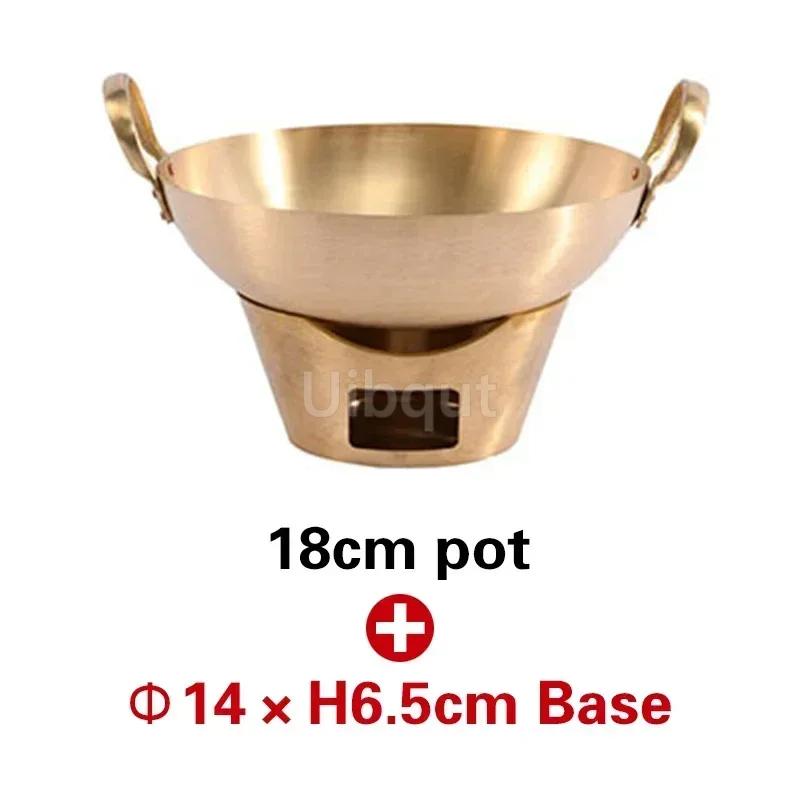 Southeast Asian style tableware Two-ear pot Rice cooker Brass Thai Cuisine soup pot Curry pot with two ears Thai tableware