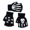 Keep Warm Skull Hand Bone Non Slip Half-finger Gloves Fashion Accessories Halloween Luminous Mittens Full Finger Gloves
