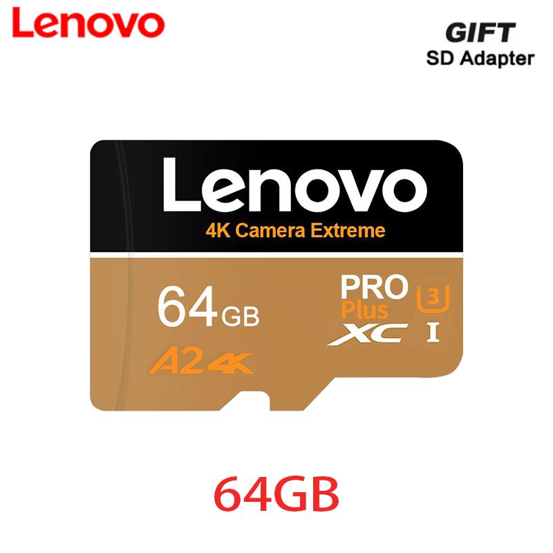 Lenovo High-Speed Micro TF SD Card 512GB Support 4K Ultra HD 128GB 64GB Flash Memory Card for 360° Video Cameras Car Accessories
