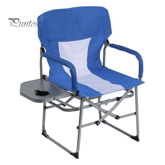 Scaun pliabil în aer liber cu suport pentru pahare Masă laterală portabil, ușoară, rezistentă, camping, rucsac, pe plajă, picnic, pescuit, scaun pliabil.