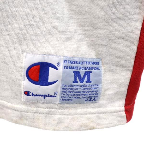 Champion 90s Blue Tag Old Back Print Long sleeve trainer M gray sweat Men's Used
