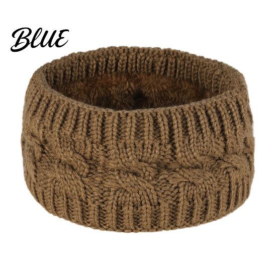 Cold Weather Ear Protection Winter Knitted Headband for Women Soft Fleece Lined Thermal Hair Outdoor Sports Warmer Band Thickened Plush Elastic Band