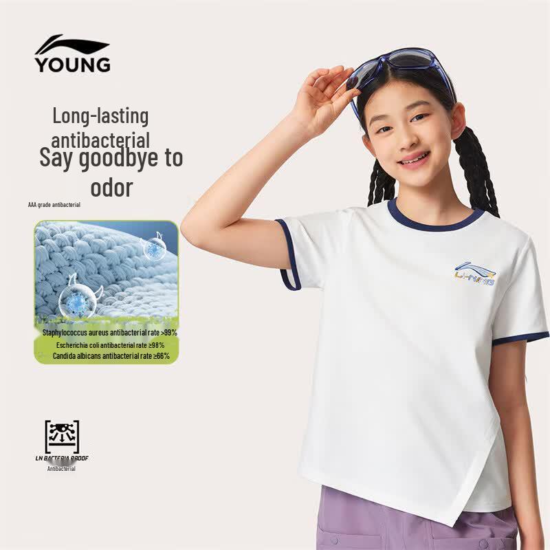 Li-Ning Kids' Girls' Ice-Feel Antibacterial Sport T-Shirt