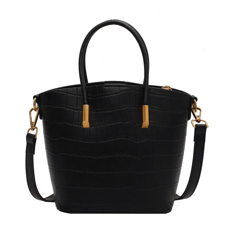 Autumn and Winter Small Bags Women's Bags Trendy Fashion Versatile Shoulder Messenger Bags Textured Bucket Bags