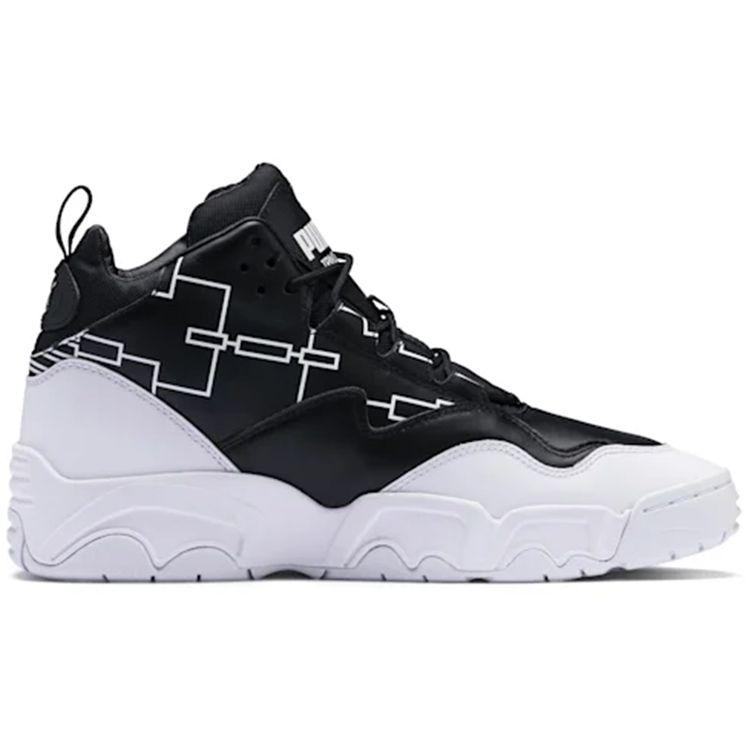 Puma Source Mid Bracket Trendy Retro Basketball Shoes Unisex Sneakers Black White 370223-01