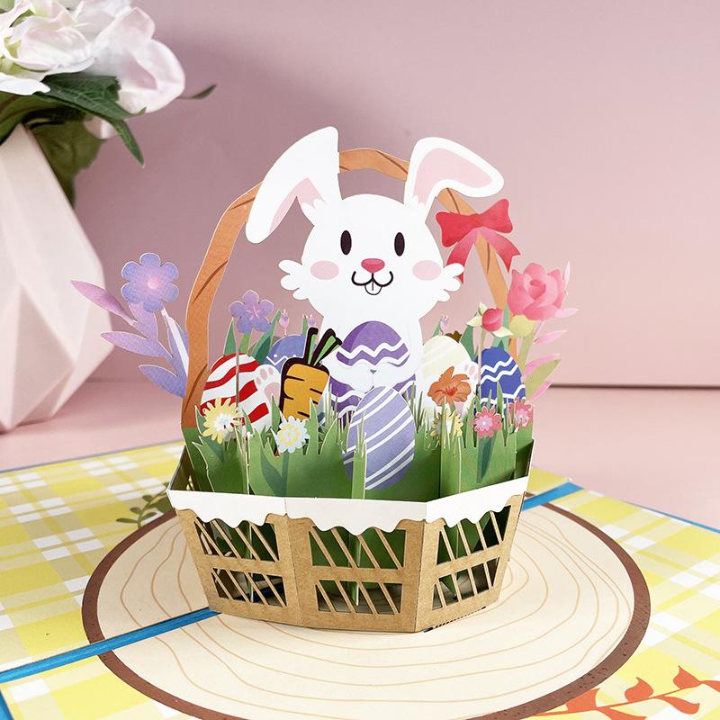 Happy Easter Cards Gifts 3D Pop Up Bunny Egg Greeting Card Happy Easter Wishes