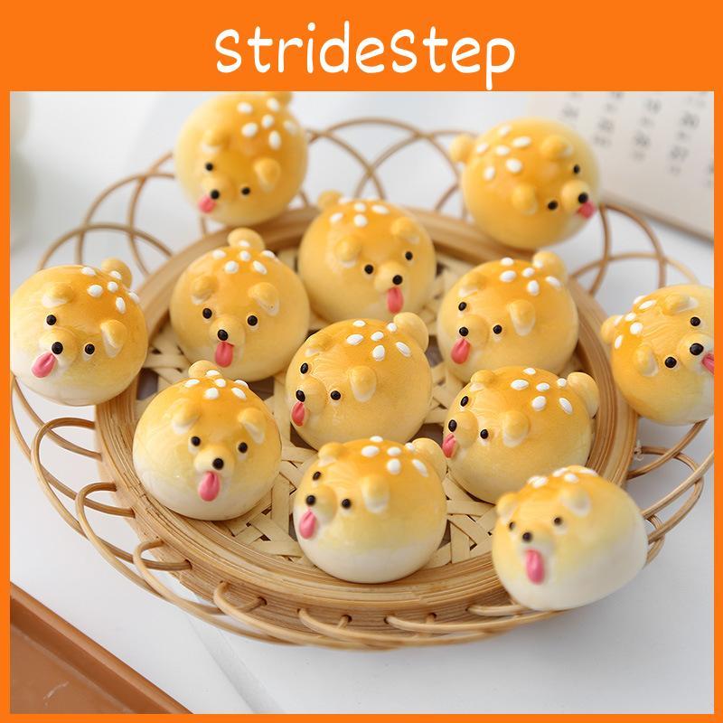 Cartoon Hamburger Resin Puppy Model Desktop Car Decorations Ornaments Gifts Toys