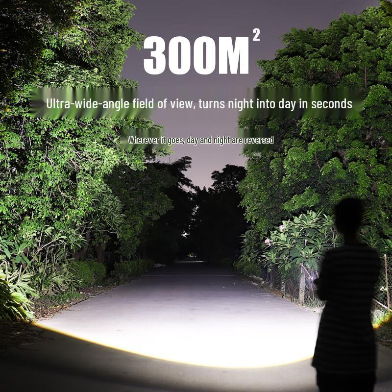 WIDE AWAKE High-Power Rechargeable Zoom Flashlight