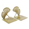 Stilvolle L-förmige faltbare Buchstützen Hohlmetall-Bücherregal Ginkgoblatt Bücherregal Unisex