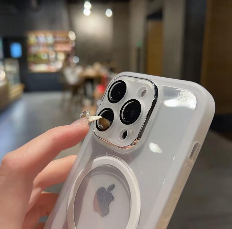 Luxury Magsafe Wireless Charge Transparent Case For iPhone 11 12 13 14 15 Pro Max Plus Magnetic Soft Shockproof Bumper Cover