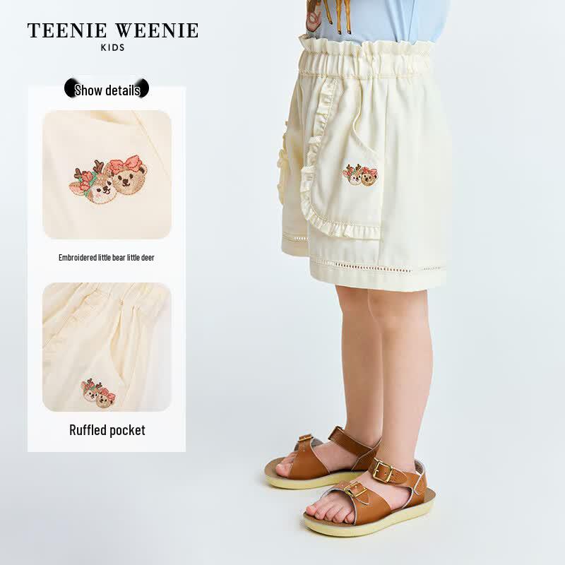 Teenie Weenie Kids Girls' Sweet Lace Straight Shorts