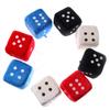 Light Up 1Pair Black Zone Mirror Tech Red View Auto Car Hanging Plush Dice Fuzzy