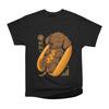 Herren Freizeithemden Kurze Ärmel HOT DOG Schwarze T-Shirts Übergroße T-Shirts