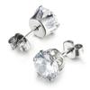 Trendy Zircon Stud Earrings: Minimalist Stainless Steel with Plating, Various Sizes