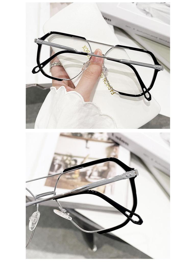 Unisex Myopia-Compatible Sunglasses with Large Retro Frame - Xiaohongshu Style #2238