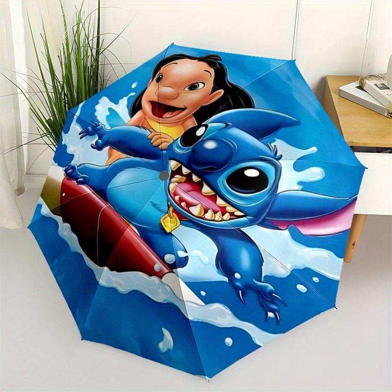 

1pc Surfing Lilo & Stitch Pattern Umbrella, Fashionable, Personalized, High-Value Folding Umbrella, a Must-Have for Summer, 8-Rib Durable Ir