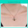 Stunning European And American Style Bee Necklace With Brilliant Rhinestones And Adjustable Chain Length