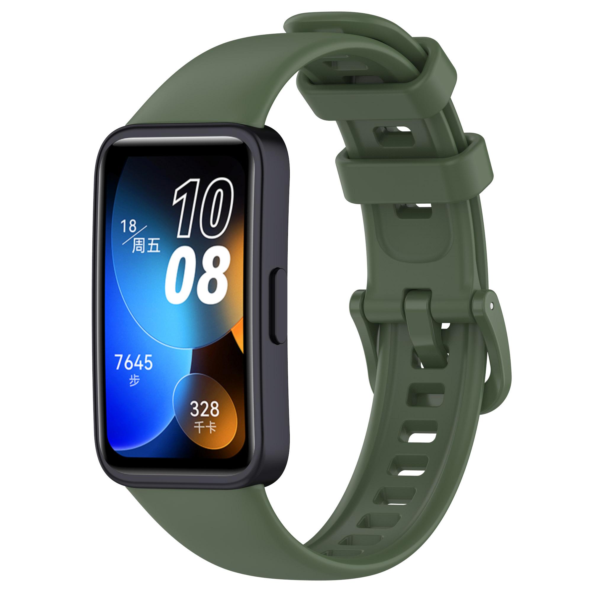 

Silicone Strap for Huawei Band 10/9/8 Belt SmartWatch Wristband Watchband Replacement Bracelet Accessories Huawei Band 10 Correa For Huawei Band 10 темно-зеленого